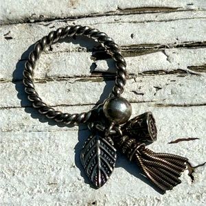 Sterling Silver ring with sterling tassel
